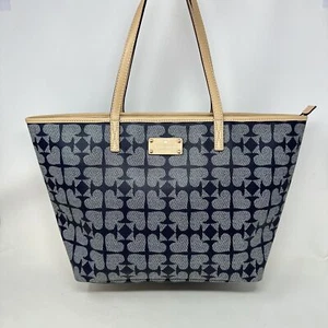 Kate Spade Beuteltasche Handtasche Harmony Navy Ace of Spades Pebbled Tan Hamptons - Bild 1 von 18