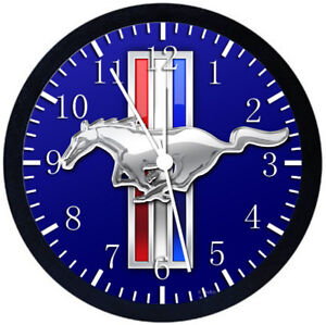 Mustang Black Frame Wall Clock Nice For Decor or Gifts Z162