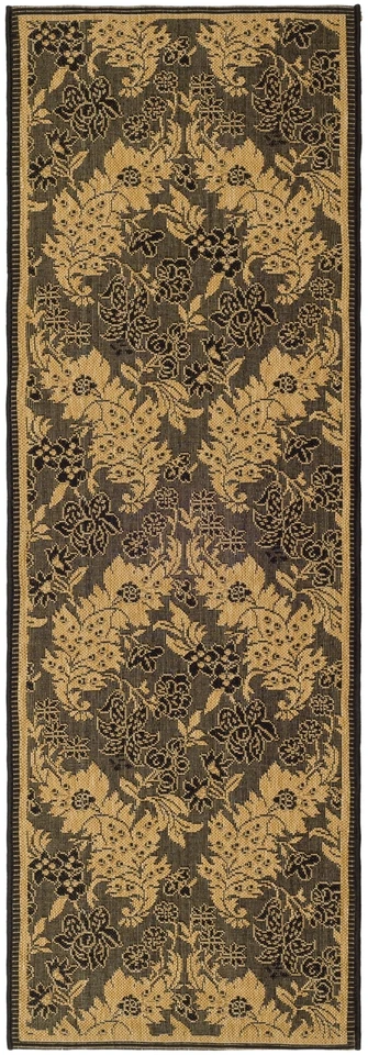 Safavieh Indoor / Outdoor Black / Natural Area Rugs - CY6582-46 - Image 1 of 1