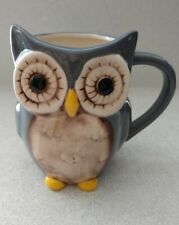 Great Gatherings 3D Horned Owl Gray Yellow Feet Coffee Tea Mug 16 Oz 