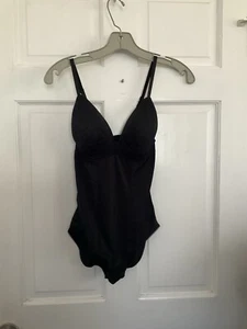 Heavenly Shapewear Body Brief Couture Suit Black Wireless Padded Size M - Picture 1 of 5