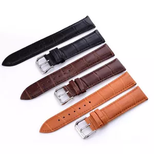 12mm 14mm 16mm 18mm 20mm 22mm Genuine Leather Watch Band Strap Watchbands I - Picture 1 of 51