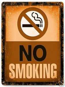 INSEGNA METALLO NO SMOKING per negozio business ottimo regalo stile vintage targa art 401 - Foto 1 di 2