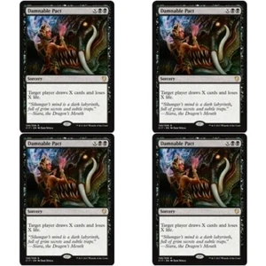 4 x Damnable Pact Casi nuevo Commander 2017 Magic The Gathering Negro - Brujería Rara - Imagen 1 de 1