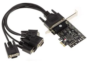 - Carte Controleur PCI Express PCIE Série RS232 4 Ports sur Pieuvre- Chipset ... - Photo 1/2