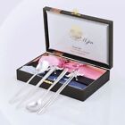 Silk Twin Crane Silver Korean Spoon Chopsticks Set / Elegant Gift