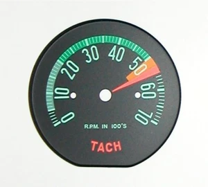 1960 Late - 1961 Early Corvette Tachometer Face - Low RPM - New - Bild 1 von 1