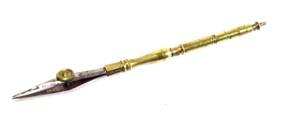 NICE LATE 17TH CENTURY NAVAL OFFICER'S BRASS RULING PEN FOR MAP MAKING - Image 1 of 4