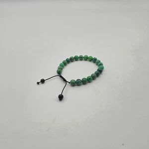 Green Jasper Beaded Adjustable Bracelet - Picture 1 of 2