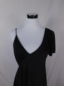 Silence + Noise Black One Shoulder Asymmetrical Surplice Dress Glam Witch - Picture 1 of 12