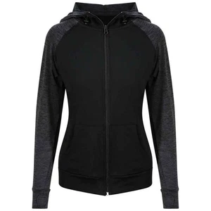 Just Cool Damen/Ladies Cool Contrast Full Zip Hoodie/S Black/Black Slate Mela - Bild 1 von 2
