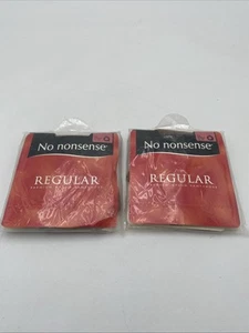 Vintage No Nonsense Nylon Pantyhose Q Queen Plus Tan Regular NOS NEW 2 pair - Picture 1 of 5