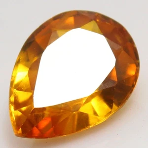 Natürlicher 5,25 ct zertifizierter Champagner Saphir 13 x 10 mm Birne unbeheizt Edelstein - Bild 1 von 4