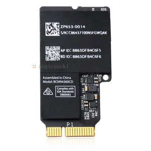 Broadcom BCM94360CD 802.11ac WiFi card+Bluetooth 4.0 for Apple 27" iMac AirPort - Picture 1 of 6