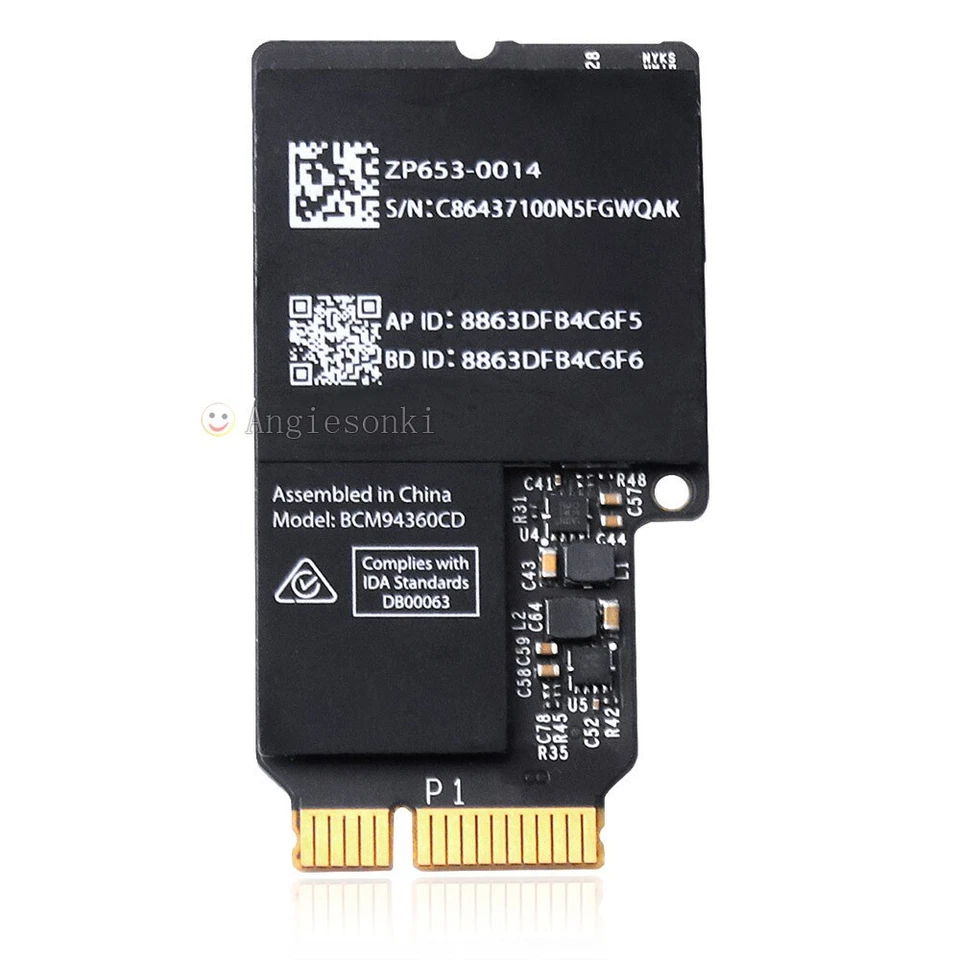 Broadcom BCM94360CD 802.11ac WiFi card+Bluetooth 4.0 for Apple 27" iMac AirPort - Image 1 of 4