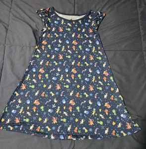 Disney Inside Out Girls Nightgown Pajama Size 8 Medium Gown Dress PJs Pixar - Picture 1 of 7