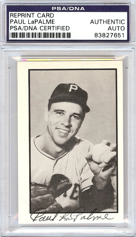 Paul LaPalme Signed 1953 Bowman Reprint Card 19 Pirates PSA/DNA #83827651 - Image 1 of 1