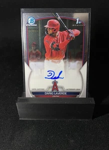 2023 Bowman Chrome Dario Laverde Prospect Auto 1st #CPA-DL Los Angeles Angels RC - Imagen 1 de 2