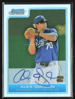 Alex Gordon 2006 Bowman Chrome Refractor Auto /500 #BC221 Kansas City Royals - Image 1 of 2