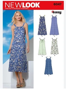 Simplicity New Look 6047 Sleeveless Dress Pattern, Size A 10-22, Uncut - Picture 1 of 3