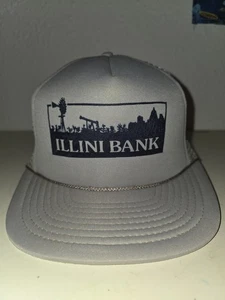 Vintage illini State Bank Foam Trucker Snapback Hat - Picture 1 of 5