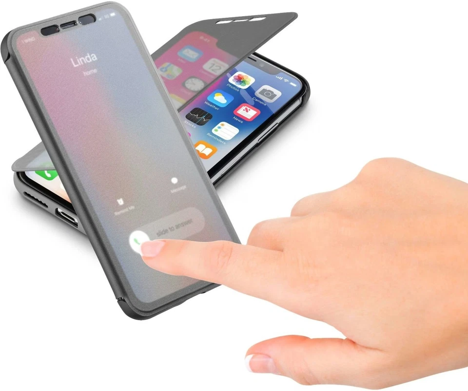 CUSTODIA A LIBRO CON FUNZIONE RISPOSTA VELOCE BOOK TOUCH  IPHONE X CELLULARLINE - Immagine 1 di 1