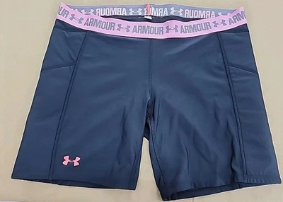 Pantalones Cortos de Ciclismo Under Armour Negro Spandex con Muslos Acolchados Unisex Gimnasio Atlético Foto 1 de 4