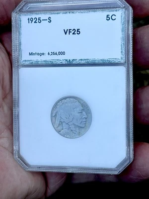 1925 S Indian Head Buffalo Nickel VF 20 NGC 5c Coin - Image 1 of 4