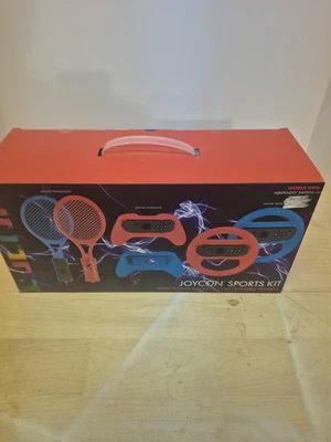 JoyCon Kit Deportivo Nintendo Switch-Con Controlador Tenis Rueda de Carreras Nuevo En Caja Foto 1 de 2