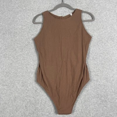 Cacique Ribbed Bodysuit Womens Size 14/16 Mocha Brown Minimalist Capsule Scandi - Image 1 of 4