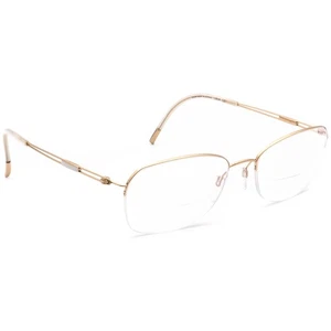 Silhouette Eyeglasses 4337 20 6051 Titan Gold Half Rim Metal Frame 52[]17 135 - Picture 1 of 8
