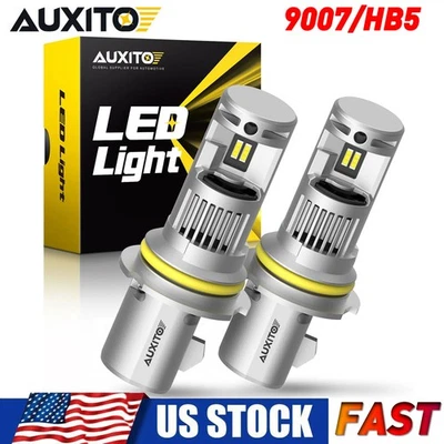 AUXITO Q16 9007 HB5 LED Headlight Fog Bulbs Kit Super White 6000K High Low Beam - Image 1 of 4