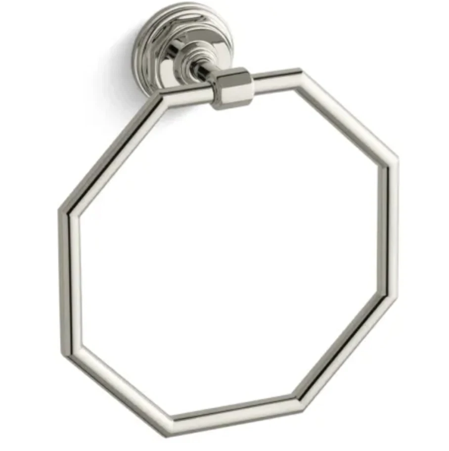 Kohler Pinstripe K-13112-SN Art Deco Towel Ring Bathroom Polished Nickel NEW Box - Image 1 of 1