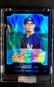 2004 Bowman Chrome Blue Refractor Uncirculated #269 Scott Proctor /290 RC Rookie
