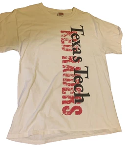 Texas Tech Red Raiders Vintage Shirt Soffee Size Medium 90s VTG White - Picture 1 of 7