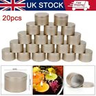 20PCS 50ml Frosted Gold Candle Aluminum Jar DIY Candle Making Container Jar+Lid
