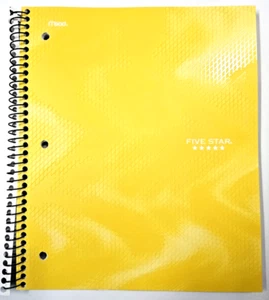 Five Star 80 Sheets NEW Wirebound College Ruled Notebook 8.5" x 11" YELLOW - Picture 1 of 2