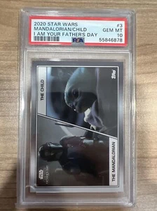 2020 TOPPS STAR WARS I Am Your Fathers Day Mandalorian Grogu Child PSA 10 - Picture 1 of 2