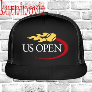 US Open Tennis Grand Slam Black Trucker Hat Cap Adult Size - Picture 1 of 5
