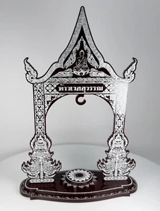 Braun/Silber Thai Buddha Thema hängende Charm/Amulett/Medaille Display Ständer - Bild 1 von 2