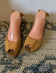 Alpargatas para mujer Eric Michael talla 10 moño de gamuza honda punta peep - Imagen 1 de 7