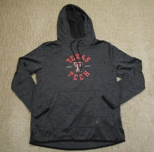Texas Tech Hoodie Women Large Gray Red Raiders Under Armour UA Sweatshirt NCAA - Picture 1 of 7