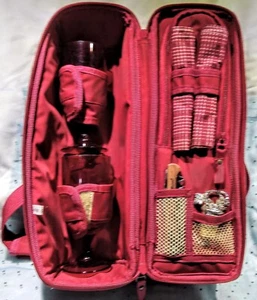 Eddie Bauer rot isoliert Wein Trage Picknick Tasche (Wein nicht enthalten) - Bild 1 von 6
