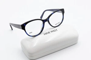 NINE WEST NW5079 428 Azul Marino Tortuga 50-17-135 Marcos Flexibles + Estuche Gratis X557 - Imagen 1 de 12