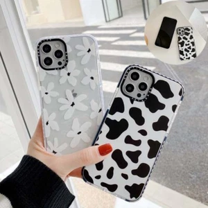 Phone Cartoon Case Cute Cow shockproof For iPhone 12 11 Pro Max XS XR 7 8 Floral - Picture 1 of 11