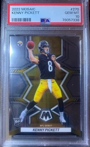 2022 Panini Mosaic Kenny Pickett NFL Debutto Rookie Card PSA Gem Mint 10 - Foto 1 di 2