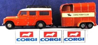 CORGI GS-47 LAND ROVER 109WB Vehicle & BEAUFORT DOUBLE HORSE PONY CLUB TRAILER - Image 1 of 4