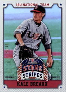 2015 USA Baseball Stars and Stripes Longevity Sapphire #56 Kale Breaux /49  - Picture 1 of 2