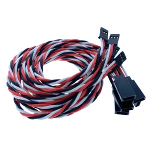 (5) Futaba Servo Extension Leads with 60CM Heavy Duty Twisted 20awg Wire - Picture 1 of 2