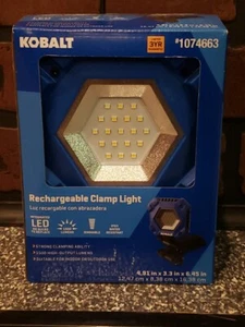 GENUINE Kobalt 1500Lumen LED Battery Rechargeable Clamp Work Flood Light 1074663 - Picture 1 of 6